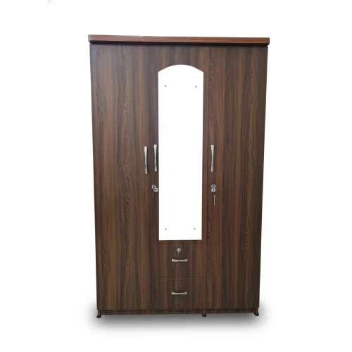 3-Door Wardrobe with Center Mirror