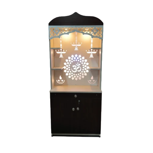 Modern Pooja Unit with Cabinet