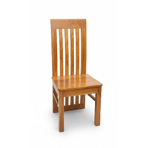 Slat-Back Wooden Dining Chair